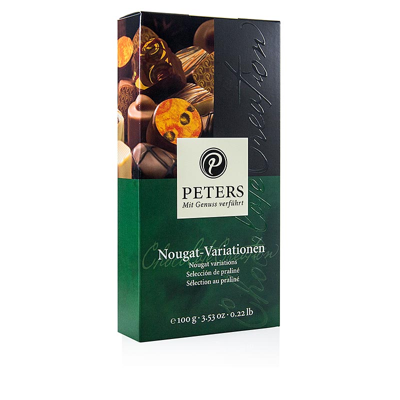 Pralinen - Mischung "Nougat-Variationen", 8 Stück, Peters, 100 g, 8 St