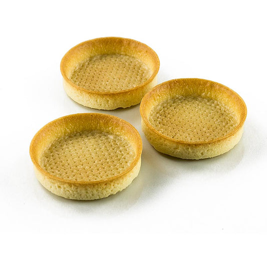 HUG - Tartellette da dessert - Filigrano, rotonde, ø 8,3 cm, H 2 cm, pasta frolla, 55 pezzi