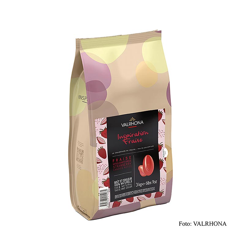 Valrhona Inspiration Fragola, specialità alla fragola con burro di cacao, 3 kg (15391), 3 kg