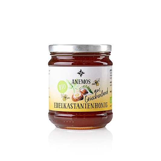 Miele di castagno dolce ANEMOS, biologico, 270 g