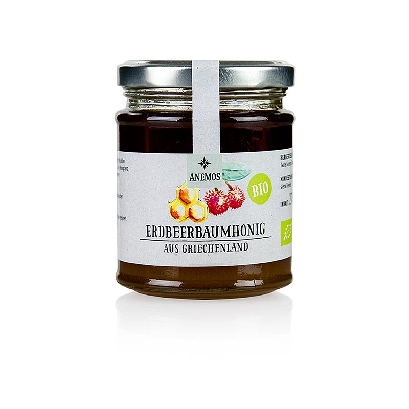 Miele di corbezzolo ANEMOS, biologico, 270 g