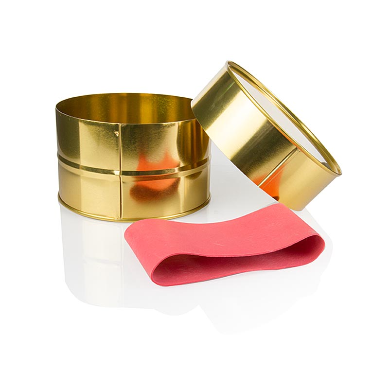 Kaviardose - gold, unbedruckt, ohne Gummi, ø12,5 cm, für 1000g Kaviar, 1 St