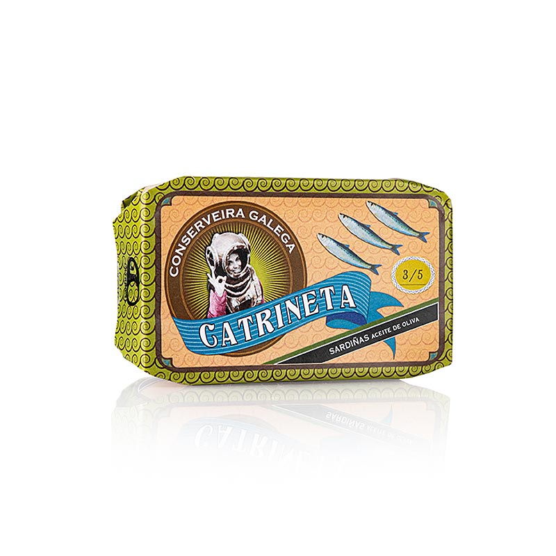 Catrineta - Sardine intere, in Olio d'oliva, 3-5 Pezzi, 115 g