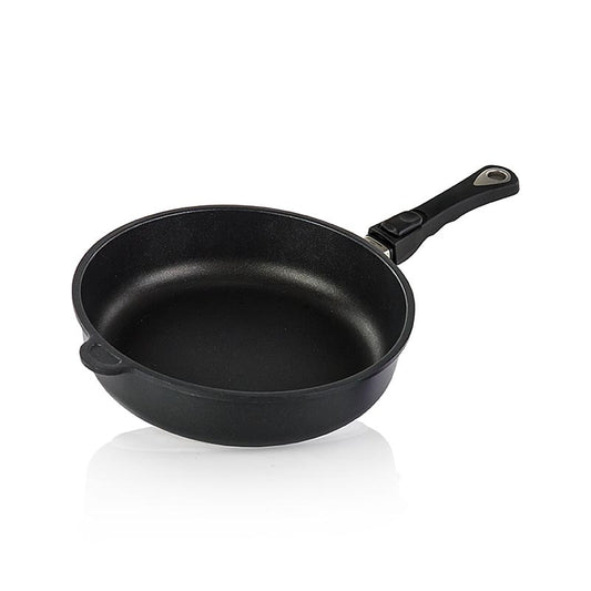AMT Gastroguss, padella per stufati, per induzione, ø 28 cm, altezza 7 cm, con manico rimovibile, 1 pz.