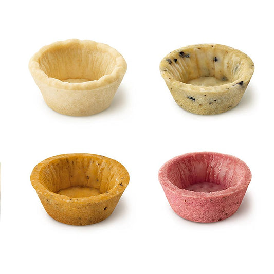 HUG - Mini tartellette da snack, rotonde, ø 4,2 cm, assortimento di 4 varietà, 970 g, 160 pezzi