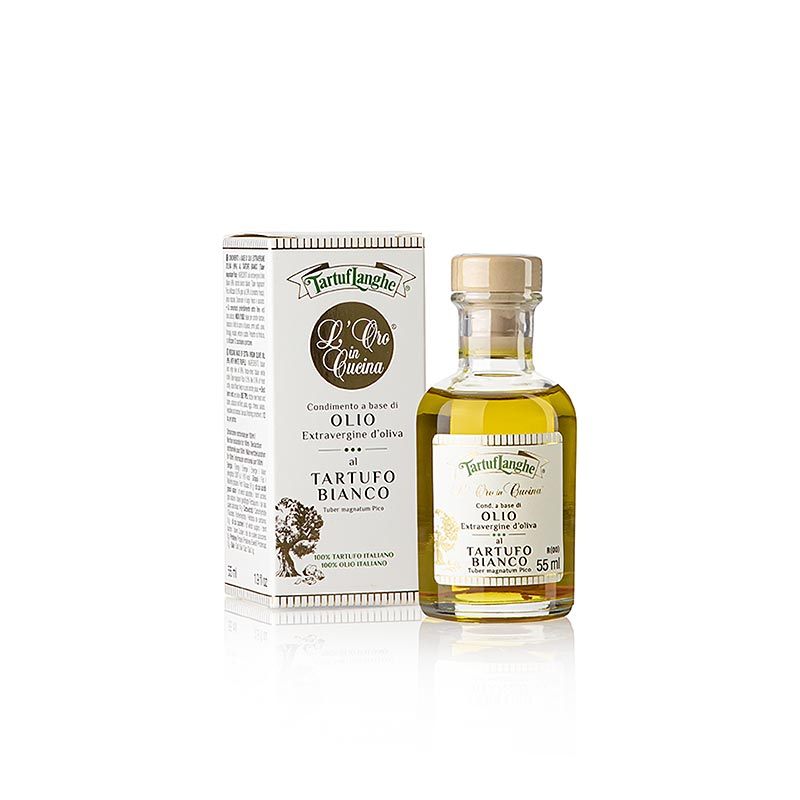 Tartuflanghe Natives Olivenöl Extra L´Oro in Cucina m. weißem Trüffel & Aroma, 55 ml