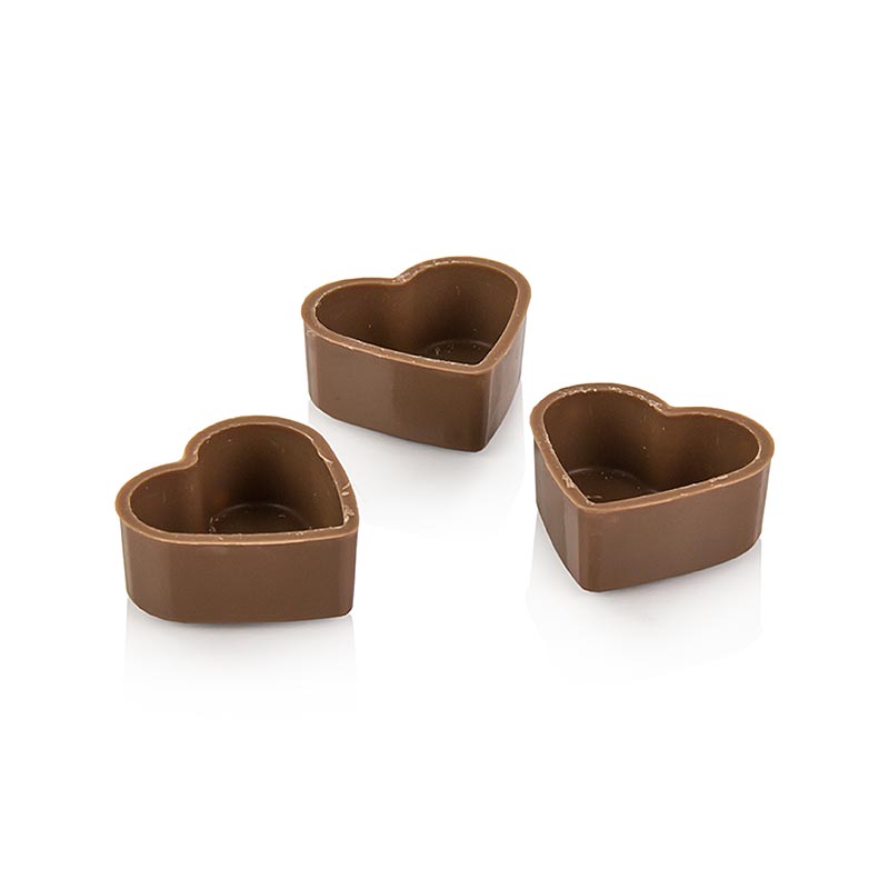 Cioccolatini a forma di cuore, al latte, 29x33x13 mm (altezza), Läderach, 2,492 kg, 784 pezzi