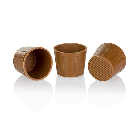 Rahm-Chübeli - vasetti grandi per panna, latte intero di alta qualità, ø 30 mm, altezza 28 mm, Läderach, 2,016 kg, 336 pezzi