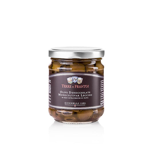Olive nere snocciolate, Olio d'oliva, Terre e Frantoi Gonnelli, 180 g