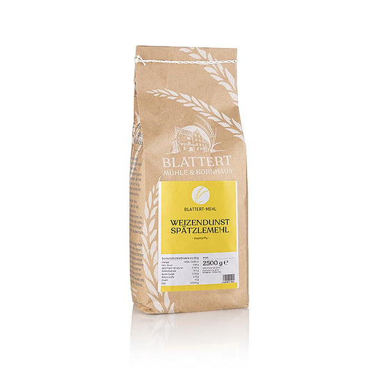 Dunst-Weizenmehl, doppelgriffig, für Spätzle/Strudel, Blattert Mühle, 2,5 kg