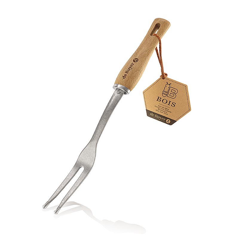 deBUYER B Bois Fourchette à viande, acier inoxydable/bois (2701.10), 1 pce