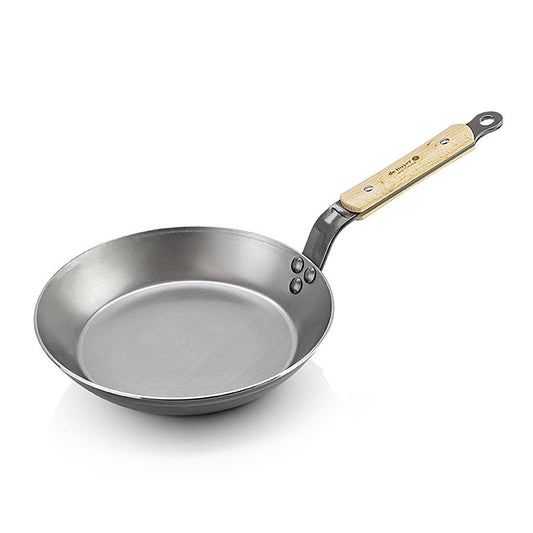 deBUYER Mineral B Bois Poêle à frire, poêle en fer, 24cm (5710.24), 1 pc