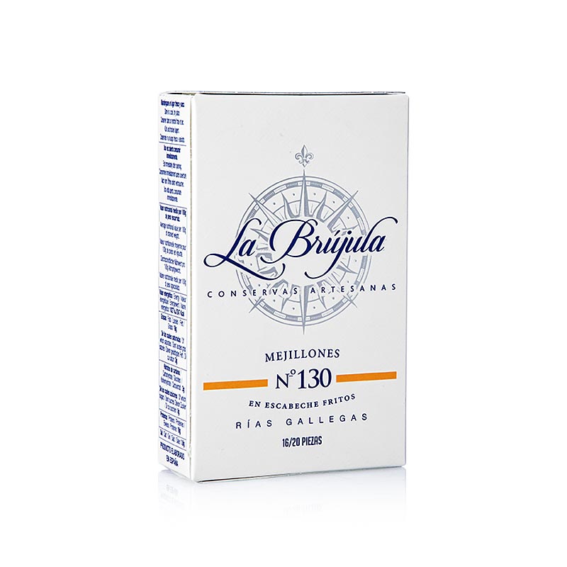 Cozze, piccole, in salsa escabeche, 16-20 Pezzi, La Brújula (LB130), 110 g