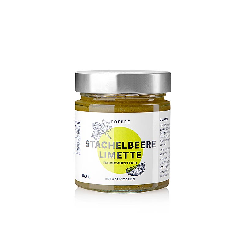 TOFREE-nord - Crema spalmabile all'uva spina e lime, 180 g
