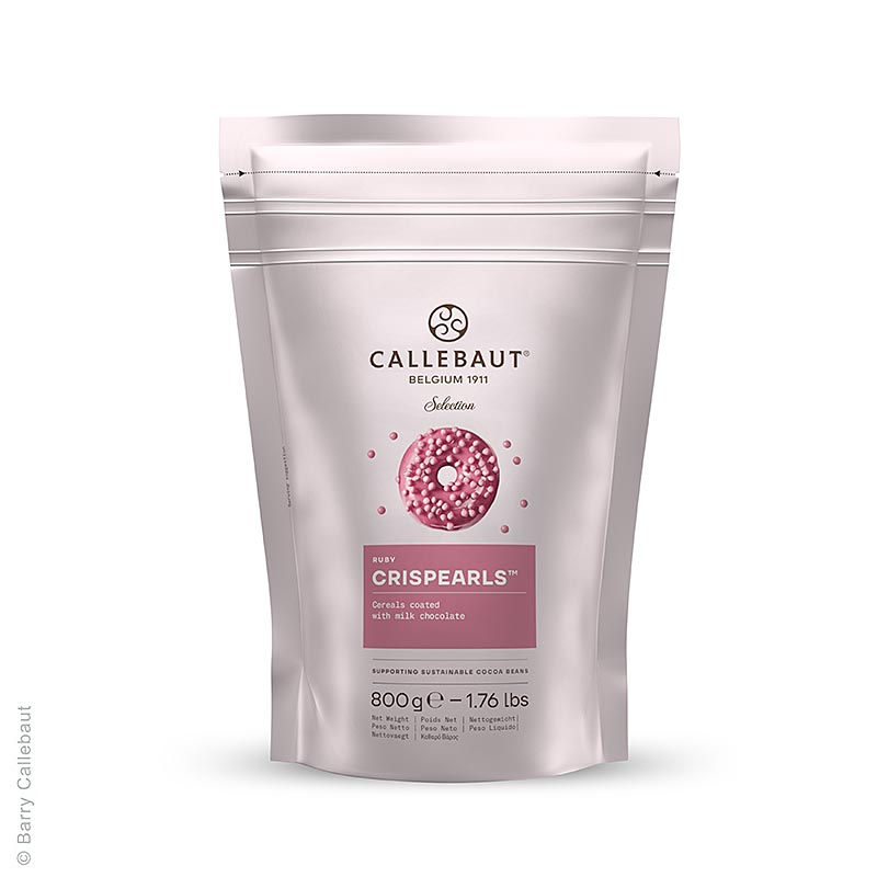 Crispearls Ruby, perles de chocolat rose croustillantes, Mona Lisa Callebaut, 800 g