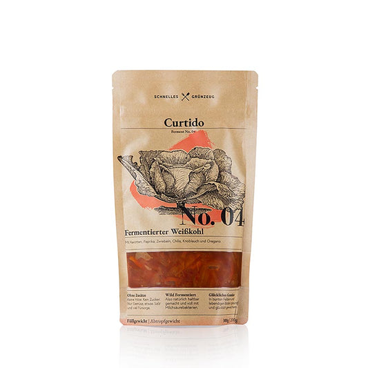 Plantes vertes rapides - No. 4 Curtido (chou blanc fermenté avec paprika & chili), 330 g