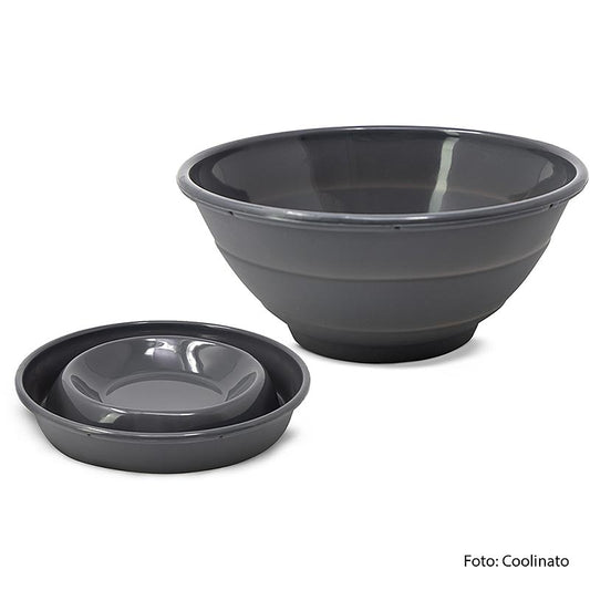 Ciotola in silicone, pieghevole, grigia, 20 cm, Coolinato, 1 pz