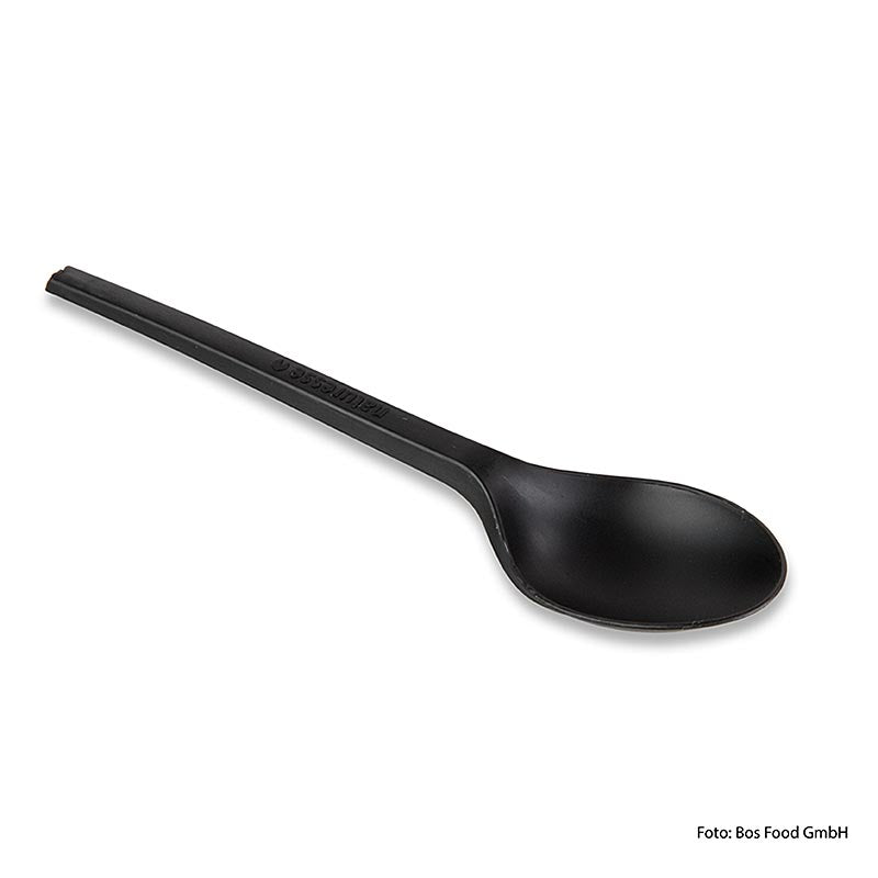 Schwarzer, umweltfreundlicher Naturesse Suppenlöffel aus CPLA, wiederverwendbar, 168 mm lang, 50 Stück