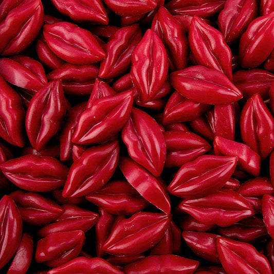 Dobla - Hot Lips, labbra di cioccolato rosso, 3x1,5 cm (77564), 386 g, 177 pezzi