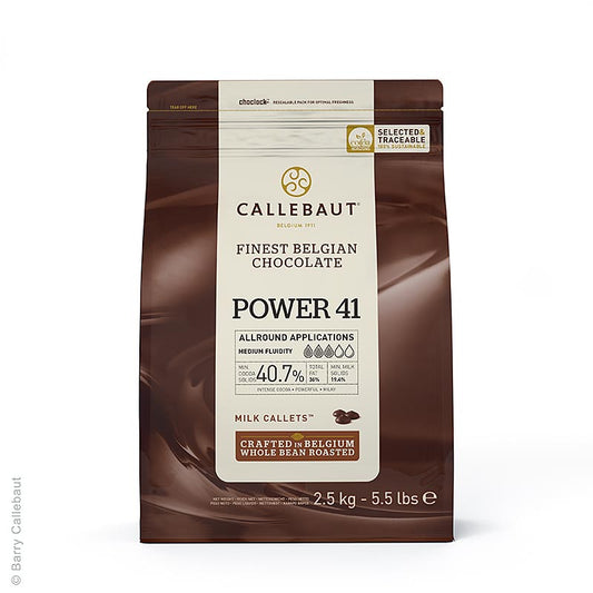 Power 41, Vollmilch Schokoladen Callets Couverture, Callebaut, 2,5 kg
