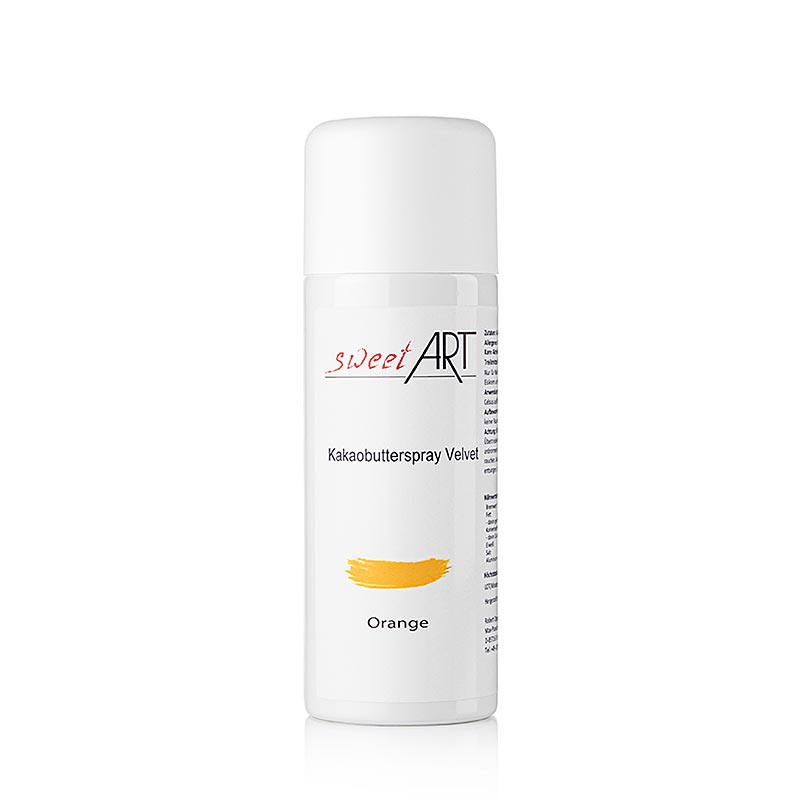 Kakaobutter Spray, Velvet/Samt Effekt, orange, Sweet Art, 400 ml