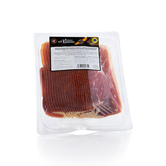 Jamon Serrano Gran Reserva, 24 mois, jambon en tranches, El Riojano, 500 g | Jambon, charcuterie, viande | thungourmet
