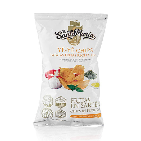 Chips de pommes de terre Aperitivo Receta Ye-Ye, épicées, La Santamaria, 130 g