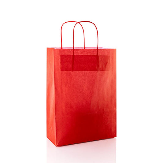 Sac en papier -M-, rouge, 220x100x310mm, 1 pc