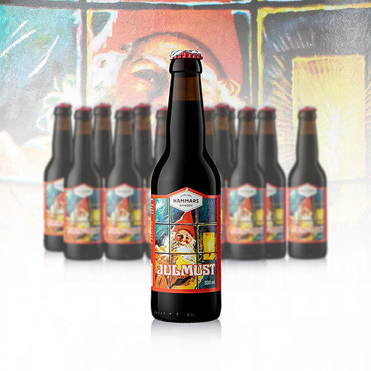 Hammars Julmust - Erfrischungsgetränk mit Malzgeschmack, Schweden, 4,62 l, 14 x 330ml