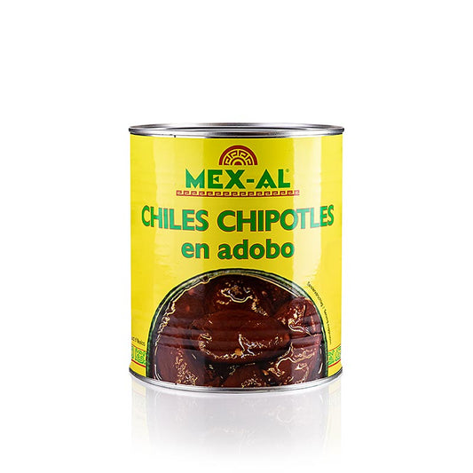Piments chipotle fumés, en sauce adobo, MEX AL, 2,8 kg