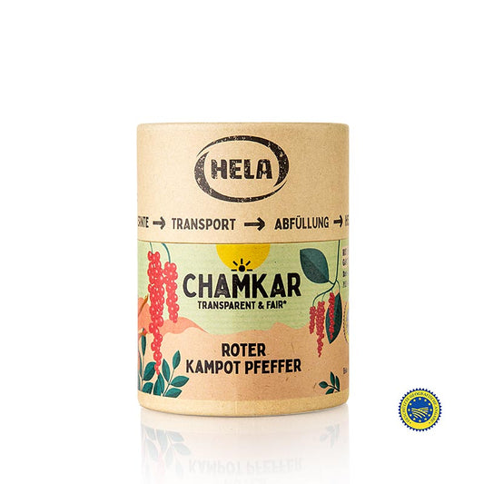 HELA Chamkar - Pepe rosso di Kampot, essiccato, in grani, IGP, 100 g
