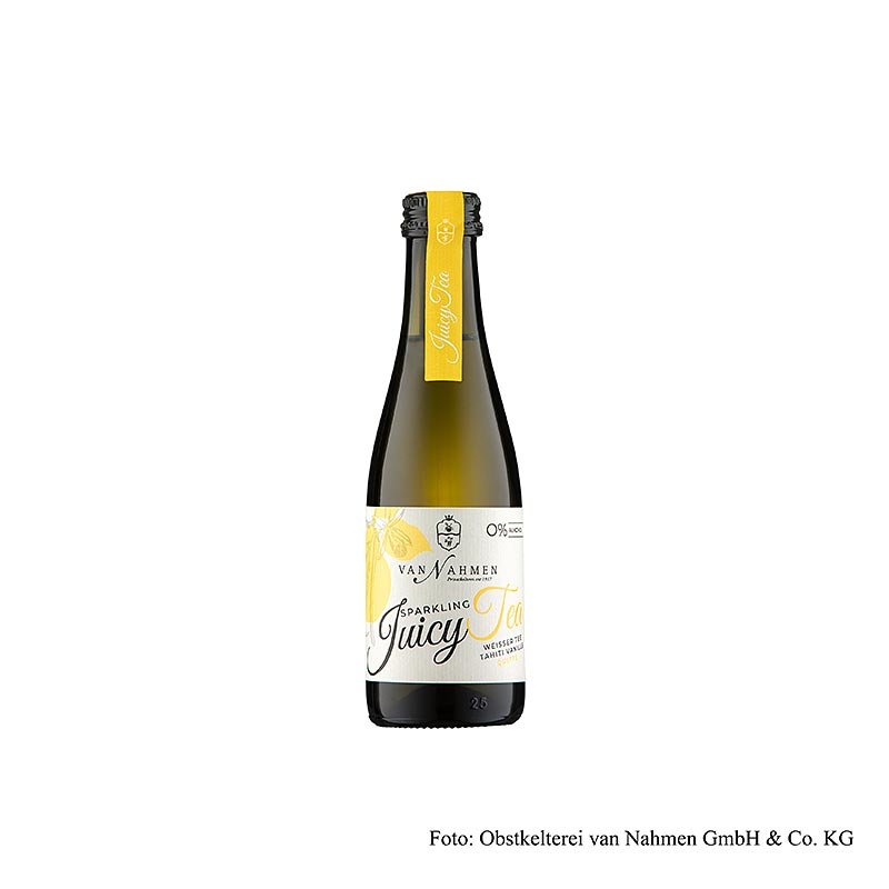 van Nahmen - Sparkling Juicy Tea - Thé  blanc Thé  Vanille de Tahiti - Coing, BIO, 200 ml