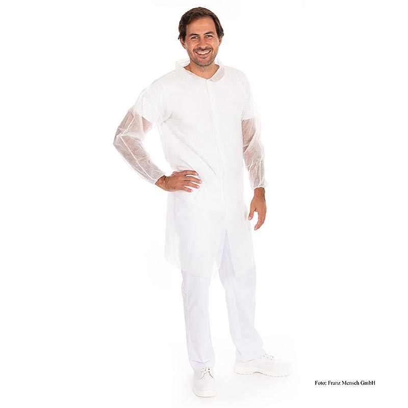 Camici monouso in PP - tessuto non tessuto, bottoni a pressione, taglia XL, 10 pezzi | Non alimentare / Ferramenta / Accessori per barbecue | thungourmet