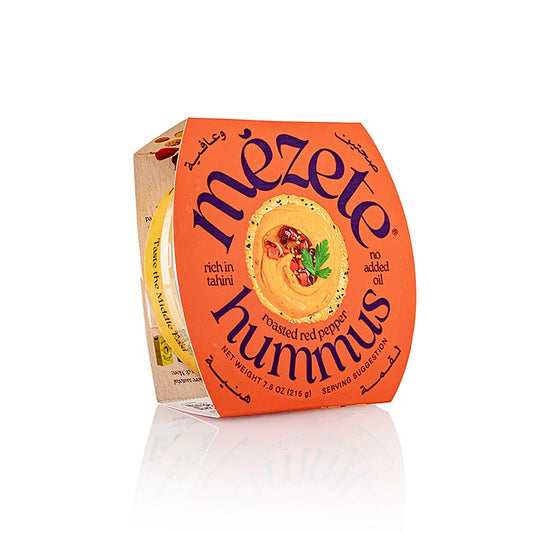 Mézete - Hummus gourmet con peperoni rossi arrostiti, purea di ceci, 215 g
