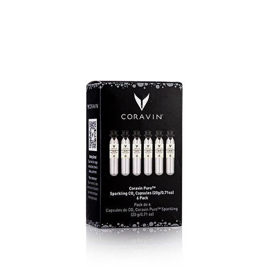 Coravin Wine Access System - Capsules "Sparkling", avec gaz carbonique (CO²), 6 pièces