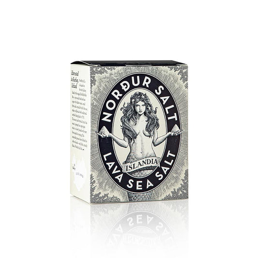 Flocons de sel islandais NORDUR, LAVA ( Sel noir Sel charbon), sel décoratif, 100 g