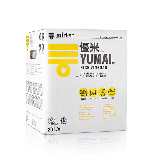 Yumai - Aceto di riso con Sale, acidità 4,2%, Mizkan, 20 l