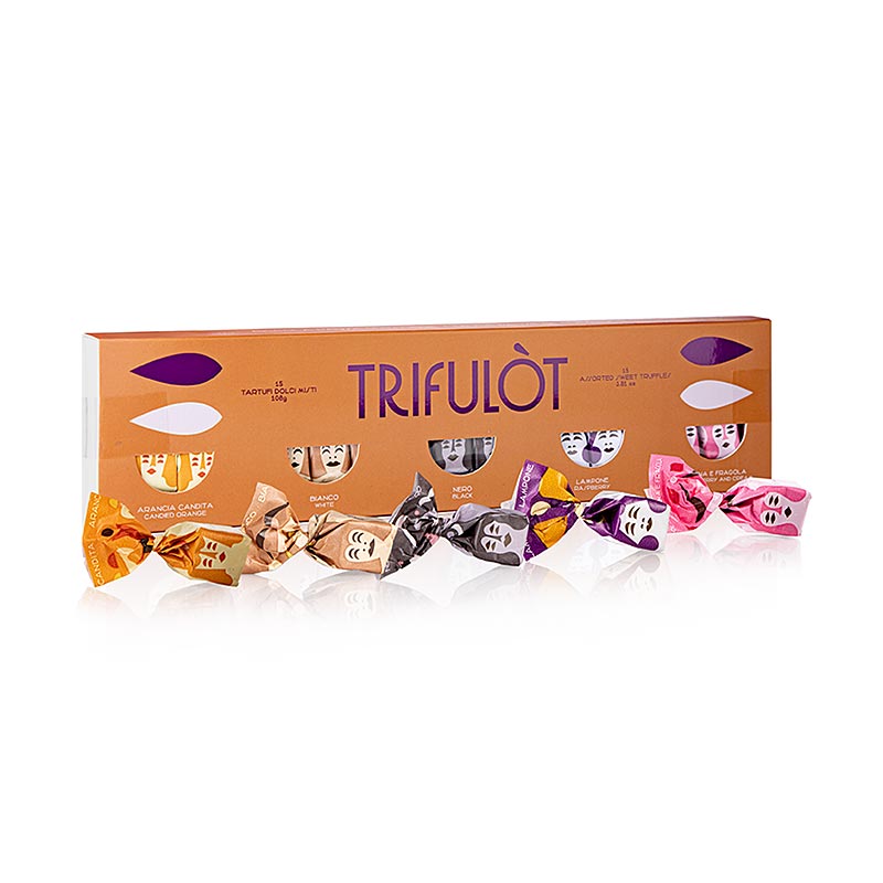 Tartuflanghe Mini truffes au chocolat « trifulòt », 5 sortes, 108 g