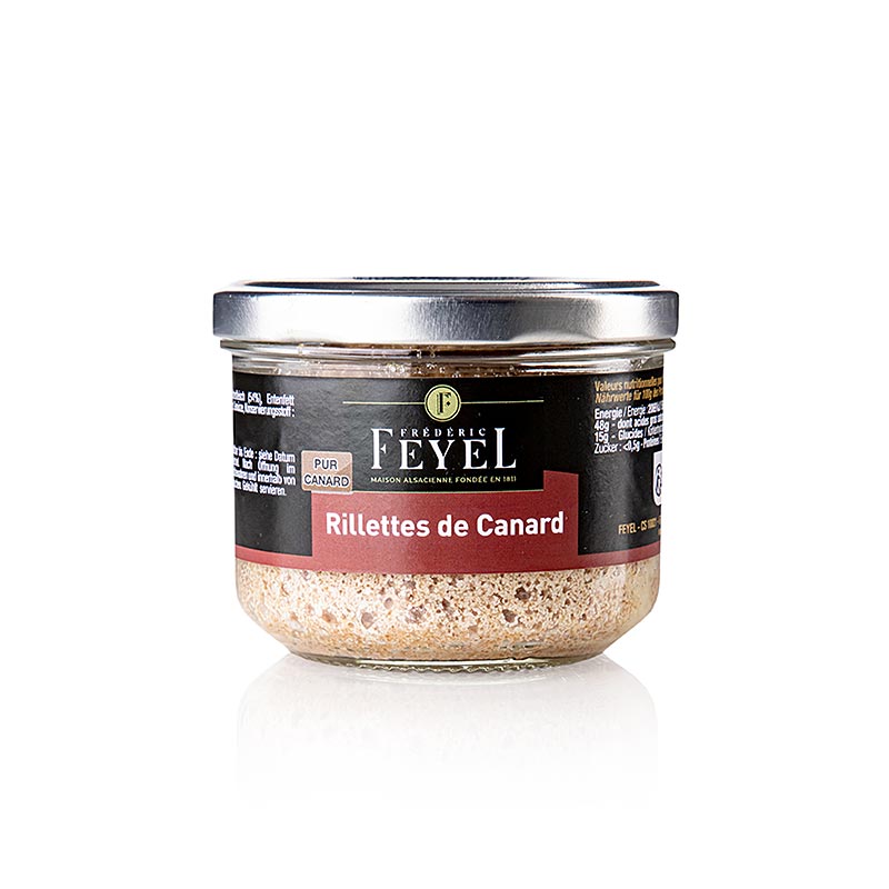 Rillette d'anatra, paté d'anatra, Feyel, 170 g