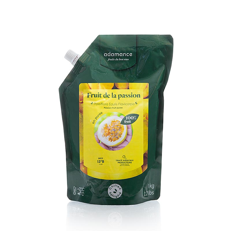 Adamance Fruit de la Passion, non sucré, pasteurisé, 1 kg