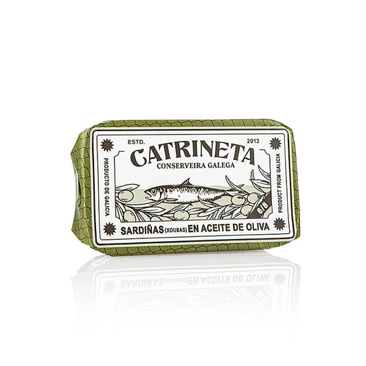 Catrineta - Sardines, XOUBAS, entières, en Huile d'olive, 81 g