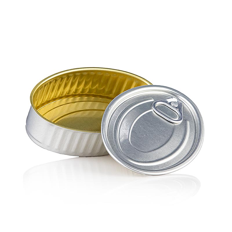 Lattina con coperchio (lattina di alluminio), vuota, 120 ml, 100 % Chef, 10 pezzi