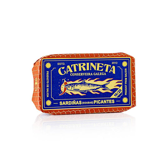 Catrineta - Sardines (sardinas picantes), entières, à l'Huile d'olive e et au piment, 115 g