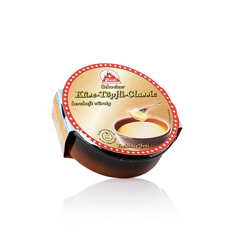Schweizer Käsetöpfli Classic, Käsefonduezubereitung, im Tontöpfchen, 200 g | Käse | thungourmet