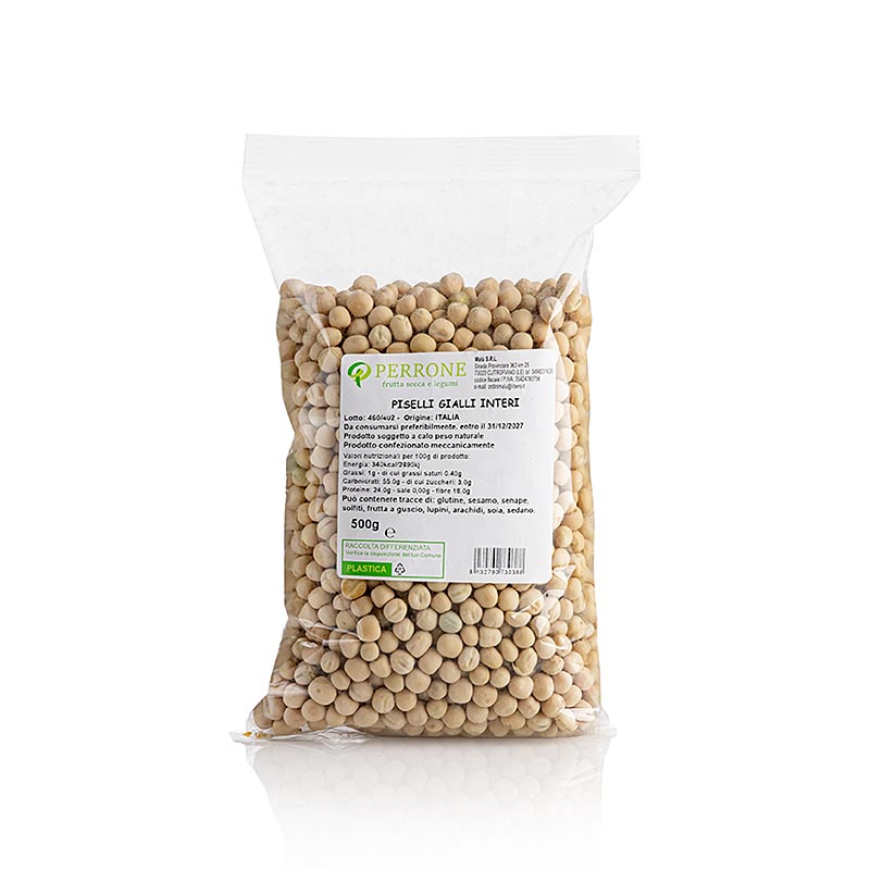 Gelbe Erbsen, ganz, getrocknet, Perrone, Italien, 500 g