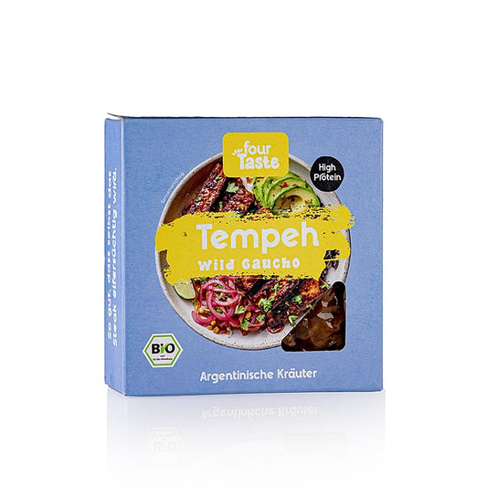 fourTaste - Tempeh Wild Gaucho - condito alla maniera argentina, a base di lupini dolci e piselli gialli, BIO, 200 g