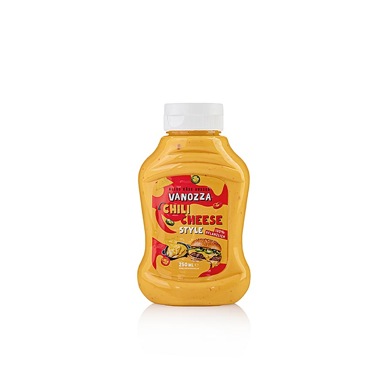 Vanozza Chili Cheese Style, salsa vegana al gusto di peperoncino e formaggio, 250 ml