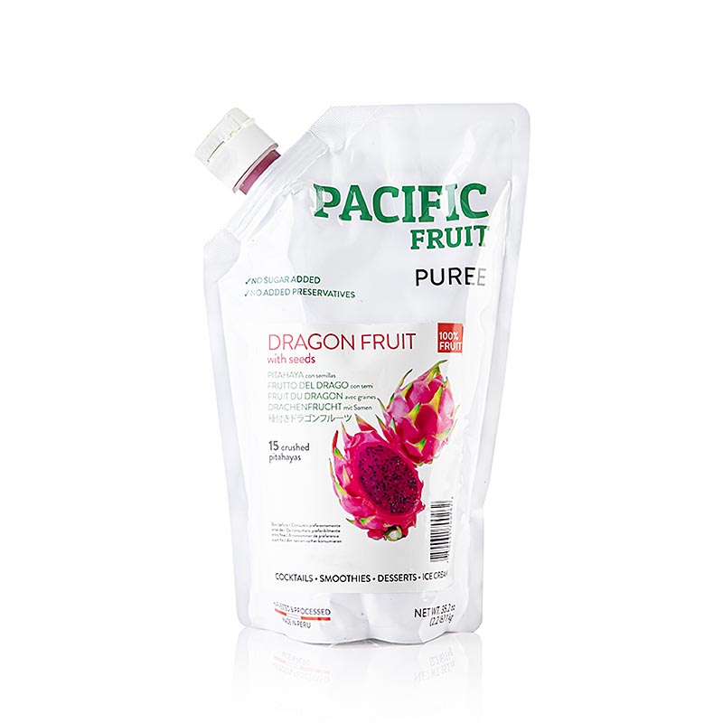 Pacific Fruit Purea di frutto del drago (dragon fruit), 100%, Perù, 1 kg