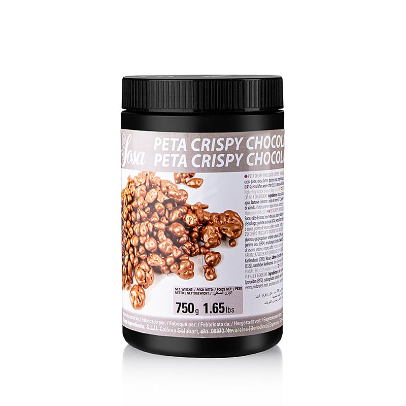 Sosa Peta Crispy - Kupfer Wet Proof, ricoperto di cioccolato fondente, 750 g