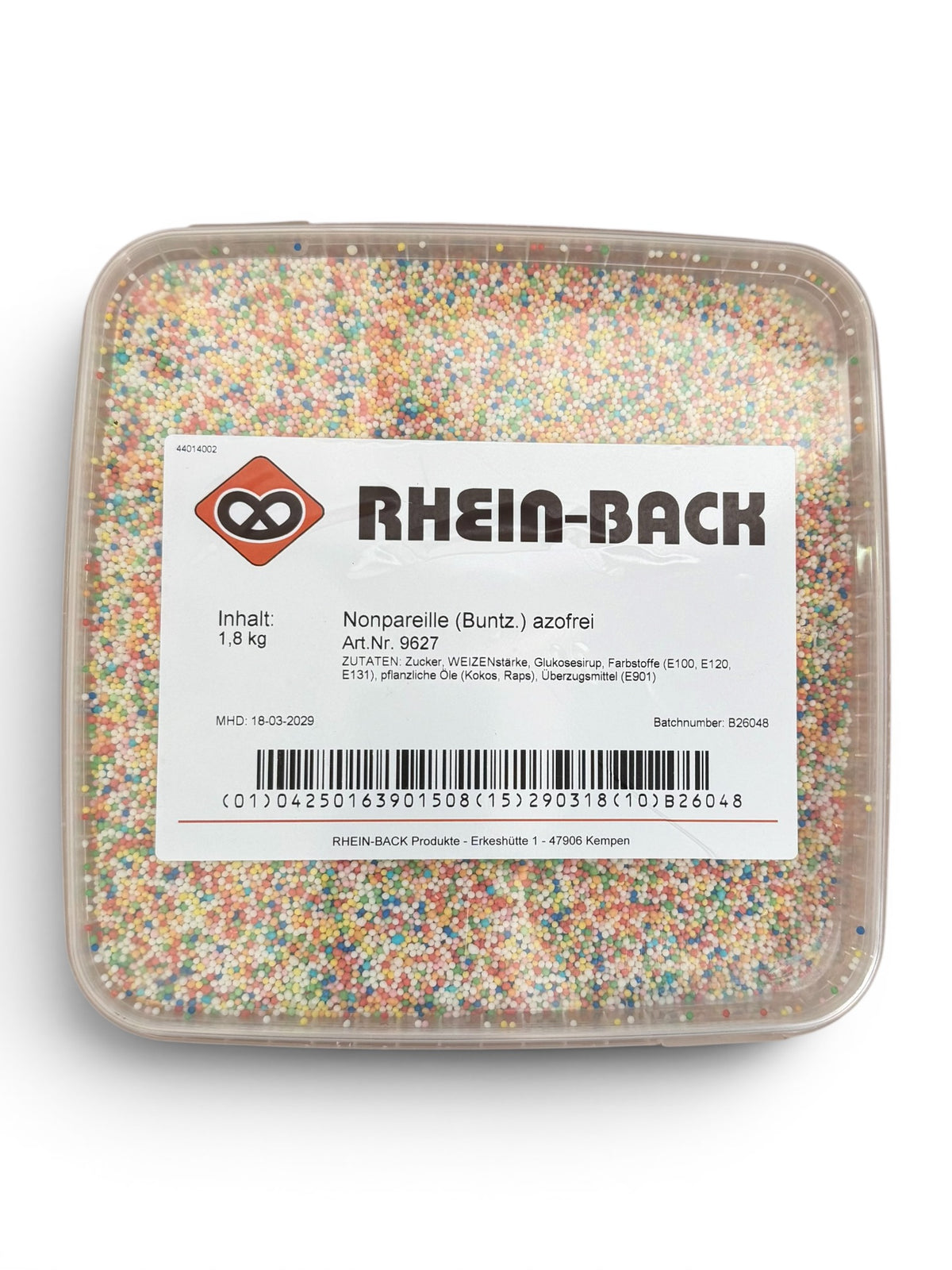 Vermicelles de sucre multicolores Nonpareille 1,8 kg – Perles d'amour pour glaces et pâtisseries 1,8 kg